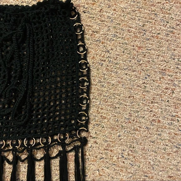 LUNA B Crochet Fringe Skirt Coverup - Picture 3 of 4